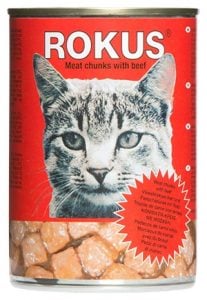 ΤΡΟΦΗ ΓΑΤΑΣ ROKUS ΜΟΣΧΑΡΙ 410gr