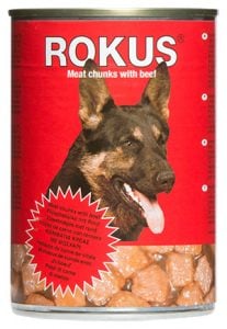 ΤΡΟΦΗ ΣΚΥΛΟΥ ROKUS ΜΟΣΧΑΡΙ 410gr